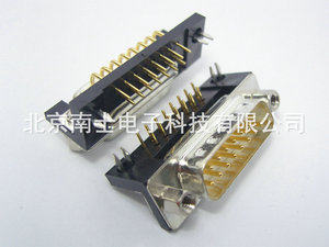 台湾 车针 DR15公头 DR15针 镀金 DB15 90度弯脚 插板式 焊板式