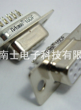 精工南士 DB9母头 DB9孔RS232串口 COM口接头D-sub传统 PLC焊线式