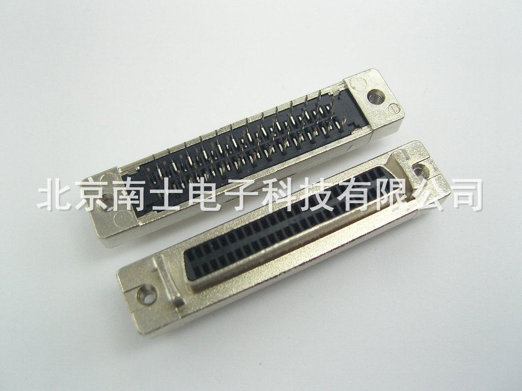 台湾 SCSI 50P MDR 母头 直插 焊板式 HPDB50 针式DB型 插座带耳