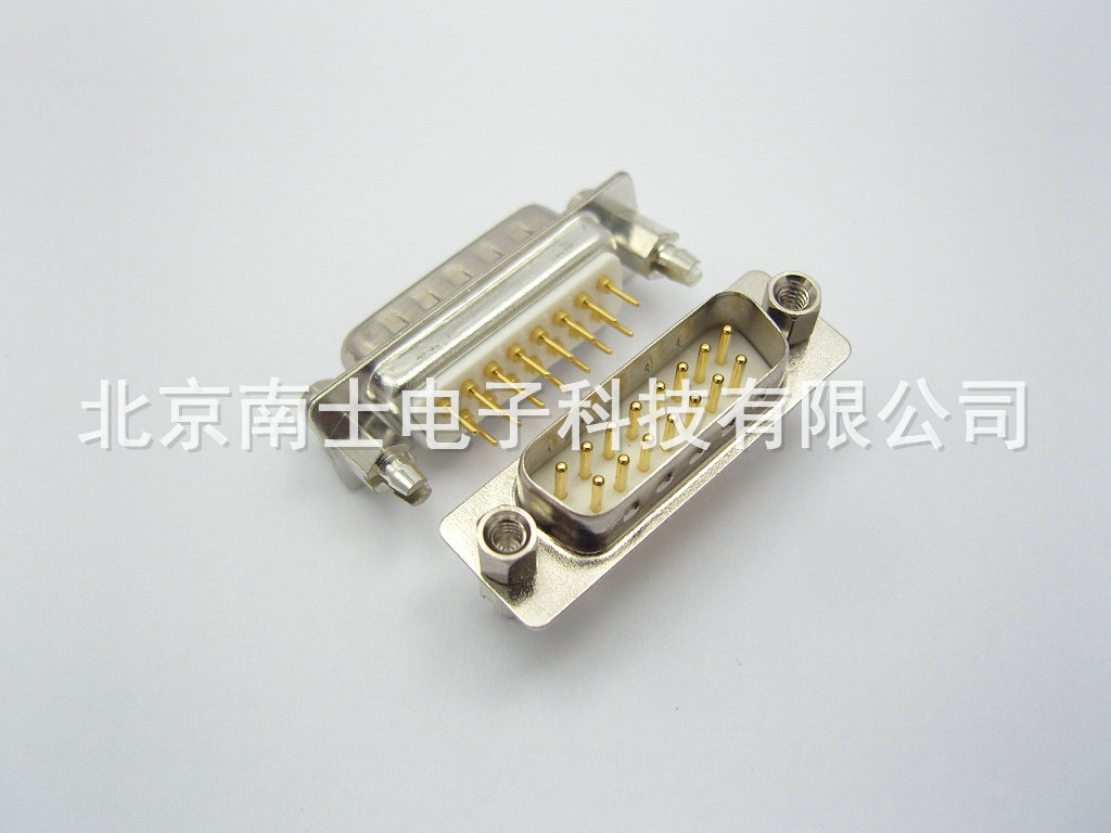 台湾车针铆鱼叉DP15公头/DP15针镀金DB15接头直脚直针插板焊板式