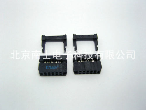 精工南士 FC-10P IDC压线头 ISP接头 JTAG牛角插头2.0mm间距 黑色