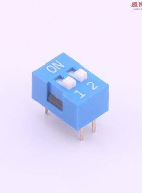 原装正品DS-02BLP[2位,2.54mm,180度蓝色,侧插凸柄]