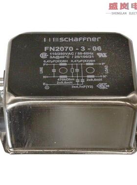 原装正品FN2070-3-06[LINE FILTER 110/250VAC 3A CHAS]