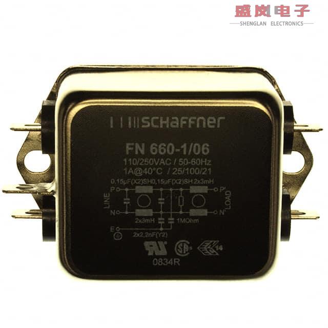 原装正品FN660-1-06[LINE FILTER 250VAC 1A CHASS MNT]