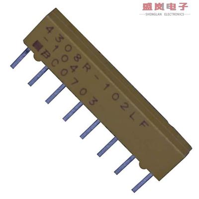 原装正品4308R-101-272LF[RES ARRAY 7 RES 2.7K OHM 8SIP]