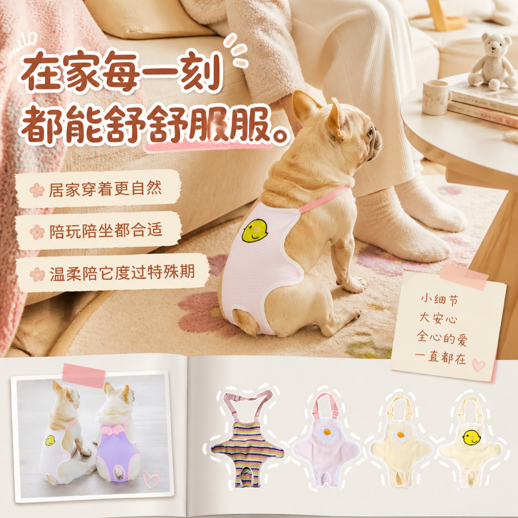 法斗狗狗经期背带生理裤防漏护垫