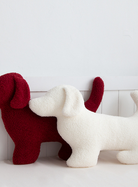 可爱卡通毛绒狗狗抱枕 午睡趴枕儿童房玩偶沙发客厅靠垫玩偶礼物