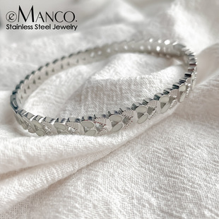 eManco欧美钛钢手镯 不掉色卡扣手镯轻奢手镯轻奢时尚