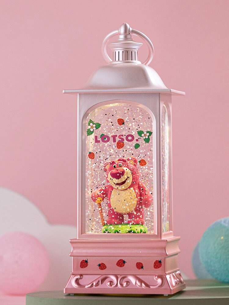 딸기 곰 디즈니  뮤직 박스 소녀 뮤직 박스 어린이 스노우 크리스탈 공 생일 선물 귀여운