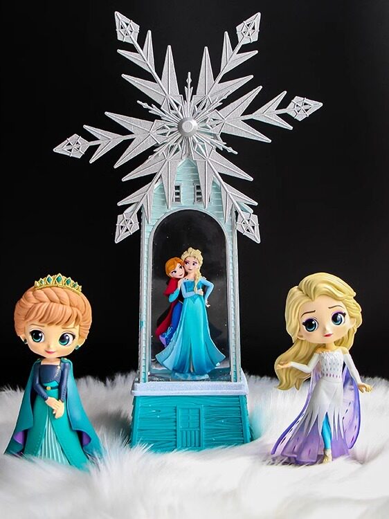 공주 엘사 뮤직 박스 디즈니 냉동 엘사 크리스탈 볼 어린이 소녀 생일 선물 뮤직 박스