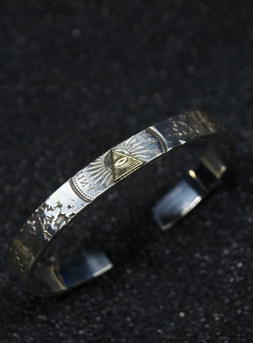 全视纯银手镯纯银机车