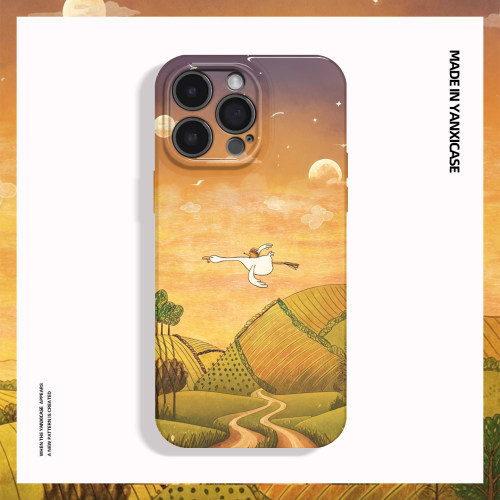 复古简约会飞的刺猬适用苹果17 16 15 13 12 11手机壳华为mate80 70 60 50 40 30创意p80全包nova14荣耀500软
