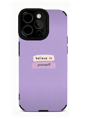 治愈系紫色相信自己适用苹果17 16 15 14 13 12 11手机壳xs华为mate70 60 50 40 30创意p80全包nova14荣耀400