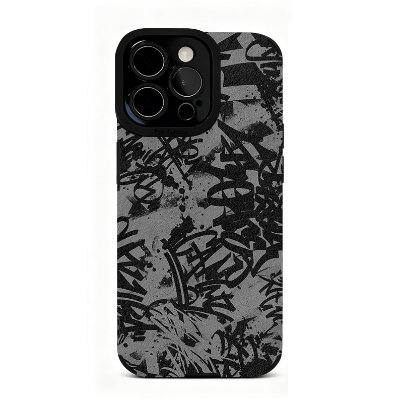 个性字母潮流涂鸦适用苹果17 16 15 14 13 12 11手机壳华为mate70 60 50 40 30创意pura80全包nova14荣耀90男