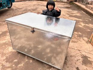 加厚镀锌铁皮箱子带锁大号储物箱大铁箱长方形铁盒定制特大收纳箱