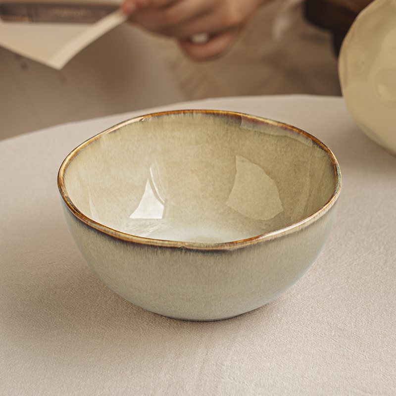 悠瓷5.5英寸陶瓷面碗饭碗家用