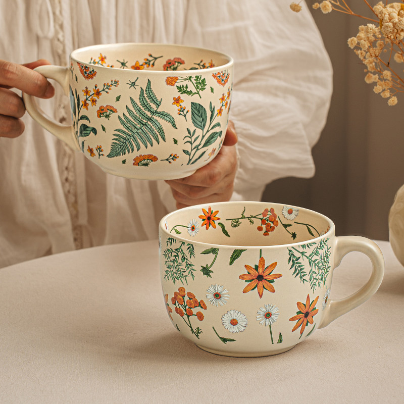 悠瓷 哑光早餐杯大容量陶瓷杯子家用燕麦杯大号牛奶杯漂亮咖啡杯,餐饮具,奶杯/牛奶杯,淘宝优惠券,粉丝福利购,淘宝优惠卷