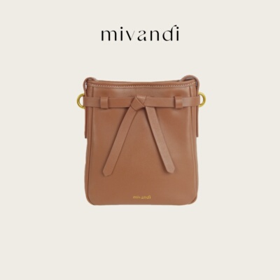 mivandi真皮复古小众斜挎手机包