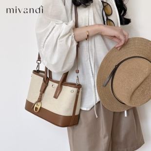简约轻奢 真皮花町包斜挎手提包时尚 mivandi 双生系列2026春夏新款