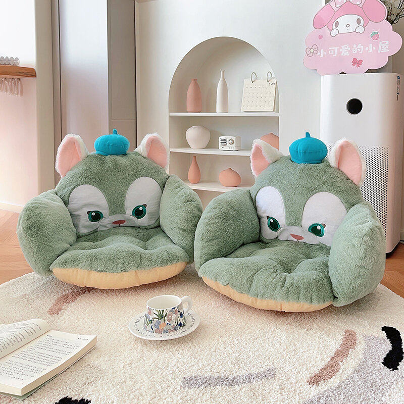 可爱卡通毛绒猫咪坐垫办公室久坐护腰靠垫靠背一体学生宿舍座椅垫,居家布艺,椅垫,淘宝优惠券,粉丝福利购,淘宝优惠卷
