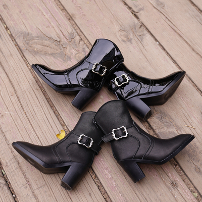 BJD娃鞋 id75短靴 水染牛皮 漆皮75叔靴子 现货