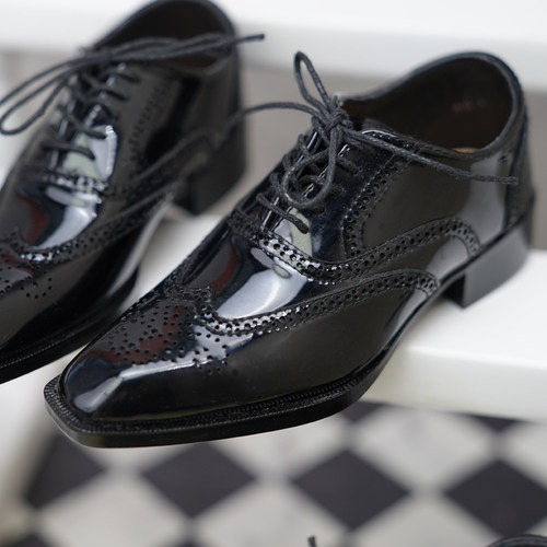 BJD娃鞋 ID75壮叔正装皮鞋漆皮皮鞋 现货