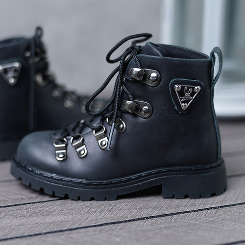 BJD娃鞋 ID75叔娃鞋牛皮短靴  黑色棕色 现货