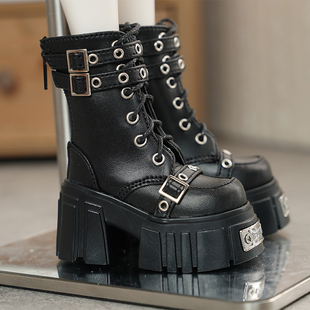 BJD娃鞋 普四胖四分娃鞋SDM熊妹MDD厚底靴子短靴  现货