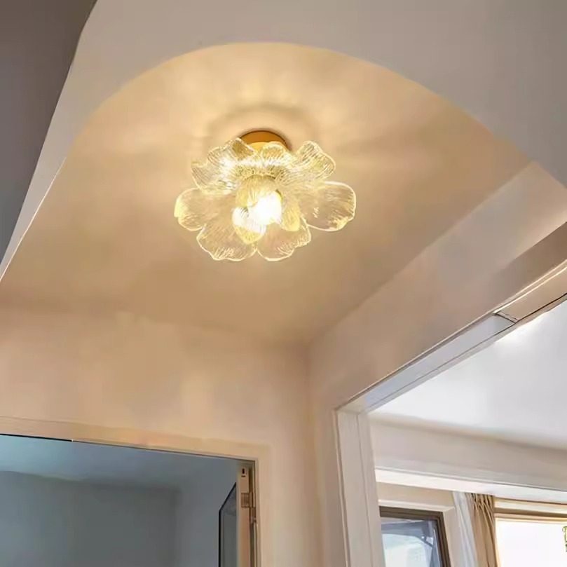 法式复古风花瓣过道吸顶灯设计师走廊阳台楼梯衣帽间入户玄关灯具