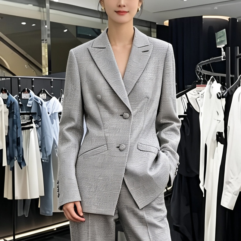 欧洲站2026新款女装时尚长袖羊毛大衣女宽修身高端专柜显瘦外套