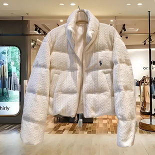 TNT9310女装2025冬季新款时尚立领羽绒服白鸭绒外套短上衣欧货