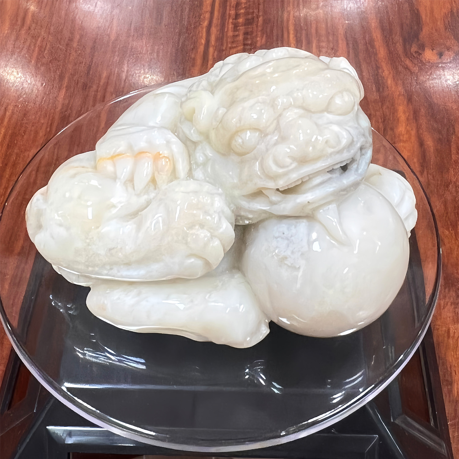 寿山石精品貔貅手把件 旗降石福到 文人雅士 高档商务礼品 裕和轩
