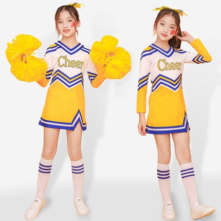 儿童新款啦啦操队小学生运动会服装成人女篮球足球宝贝体操比赛服