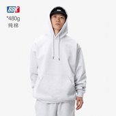套头帽衫 BBK 外套 BBOY净色基础款 480g纯色连帽卫衣 重磅保暖冬季