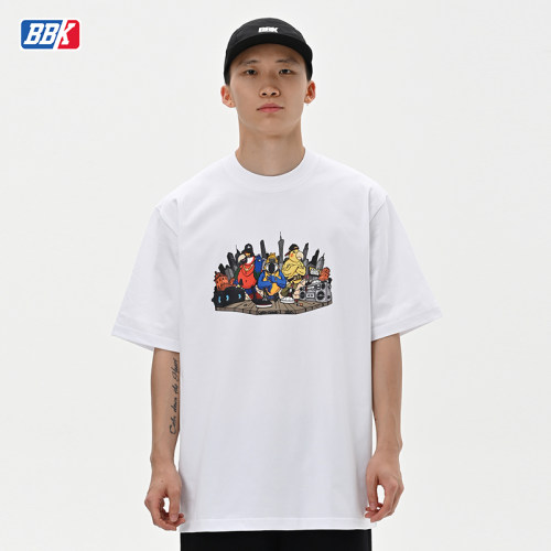 BBK短袖嘻哈重磅小领口