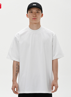 BBK 230g凉感索罗娜 纯色T恤BBOY宽松净色小领口打底短袖街舞滑板