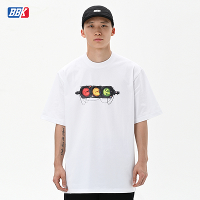 BBK短袖嘻哈重磅小领口