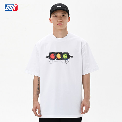 BBK短袖嘻哈重磅小领口