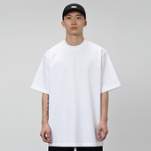 380g重磅 纯色t恤bboy宽松街舞嘻哈 净色打底小领口 BBK 短袖