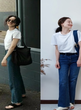 京喜盒子Verso新款高品质匹马棉白色短袖T恤极简气质简约款亲肤