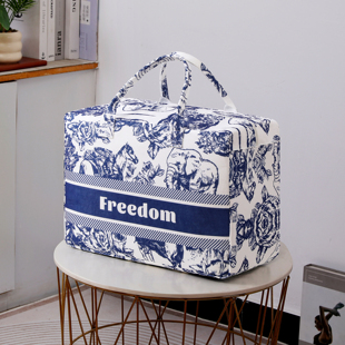 复古毛毡行李包大容量手提包男女通用出差旅行袋定制logo茶马古道