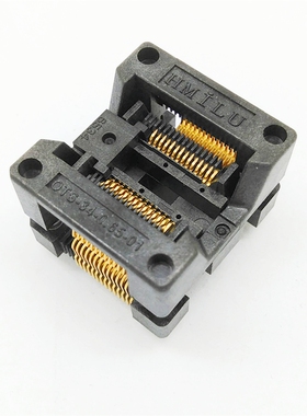 宽体SSOP28芯片烧录座 测试座OTS-（28）34-0.65-01编程