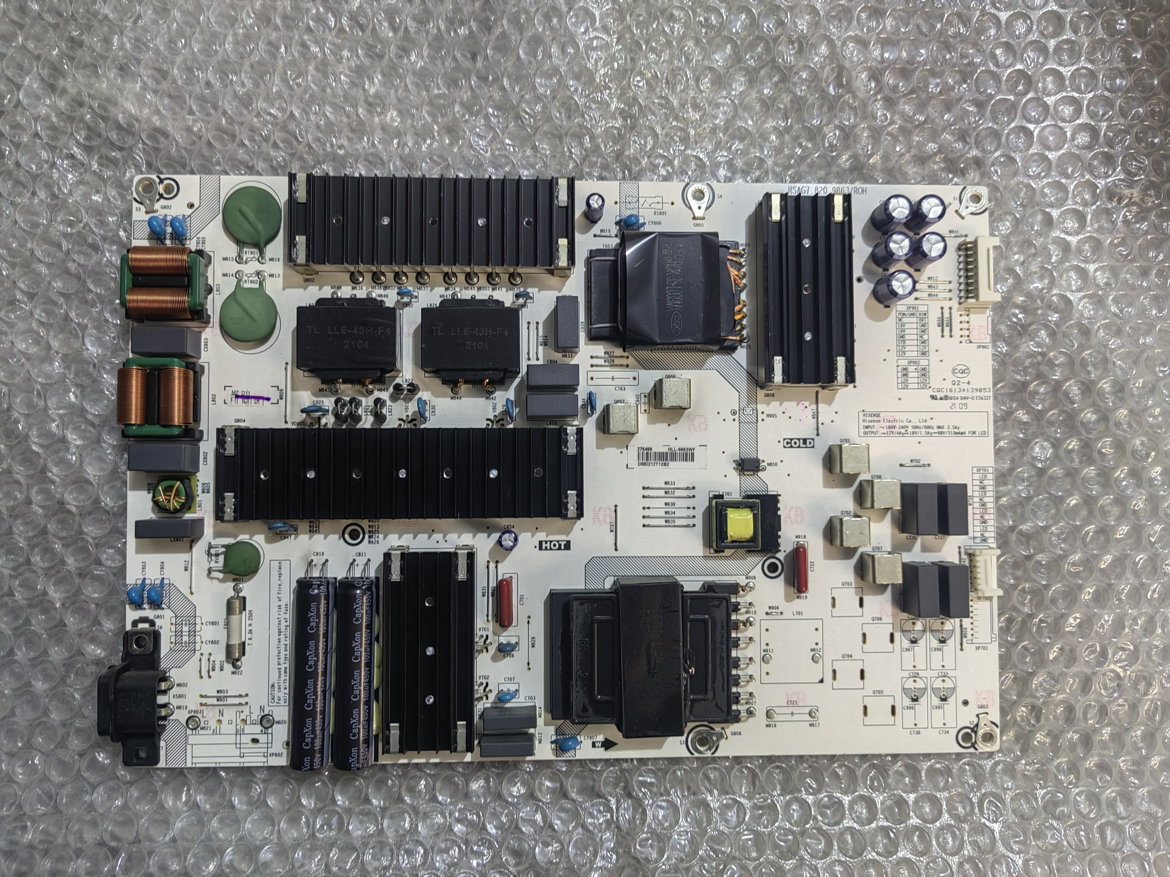 原装海信 75E3F 70E3D-PRO电源板 RSAG7.820.9863 测好发货