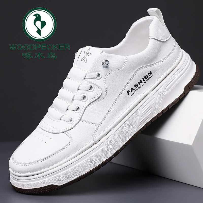 啄木鸟男鞋2024春秋季休闲板鞋