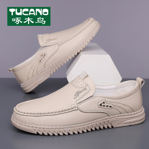 啄木鸟2025新款头层牛皮休闲鞋