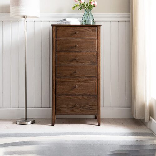 治木工坊美式简约全实木橡木斗柜