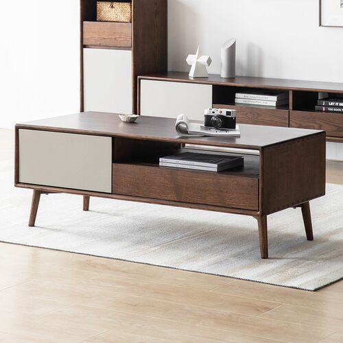 治木工坊白蜡木茶几全实木茶桌