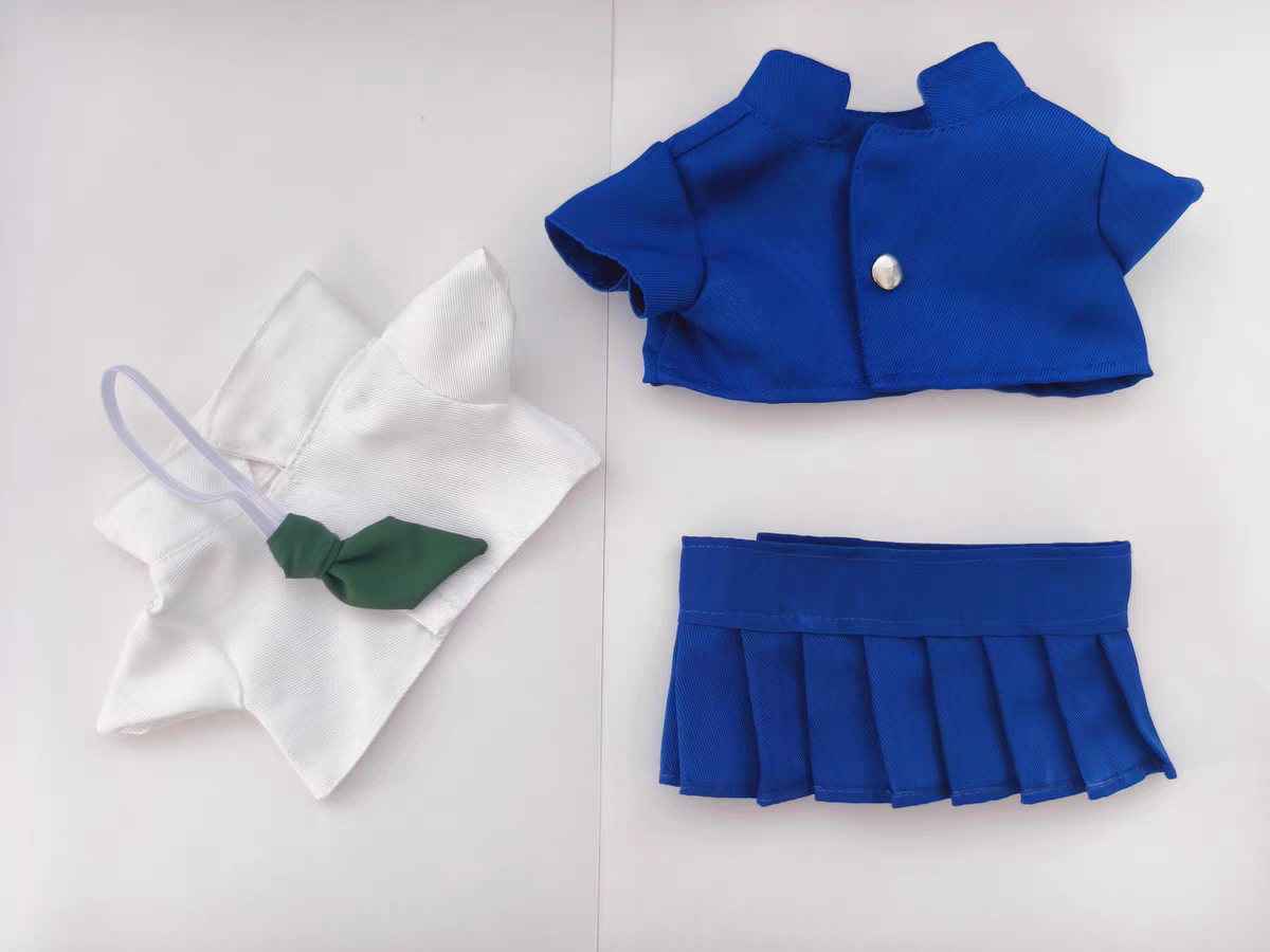 毛利兰棉花娃娃衣服20cm30cm公仔玩偶百褶裙套装学院风蓝色西装