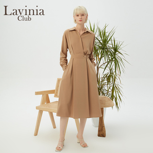 气质收腰显瘦通勤衬衫 连衣裙R45L111S 早春设计感法式 Lavinia