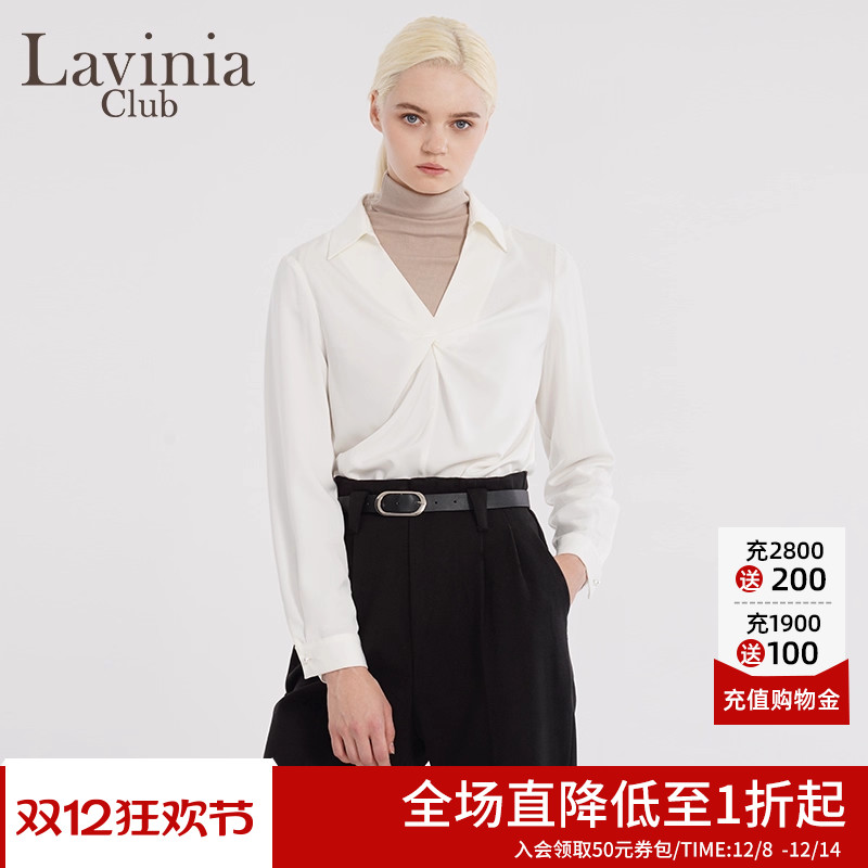 v领宽松打底女士衬衫新品